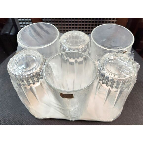 Arcoroc Lancer 10 oz. Tumbler 6 Pack 5-1/2” Made in France (5 New/1 semi-new) - Picture 1 of 3